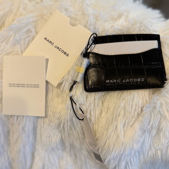 Marc Jacobs Stunning Black Croc Credit Card Case NWT - Picture 9 of 13